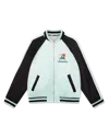 Casablanca Paris Embroidered Satin Bomber Jacket In Green In Multi
