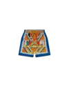 Casablanca Paris Escalier Infini Silk Shorts In Blue In Multi