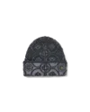 Casablanca Paris Grey Fluffy Monogram Beanie Hat In Multi