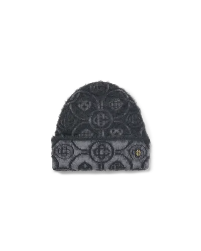 CASABLANCA PARIS FLUFFY MONOGRAM MOHAIR BEANIE BY CASABLANCA PARIS