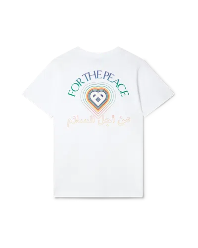 Casablanca Paris For The Peace T-shirt In White In Gray