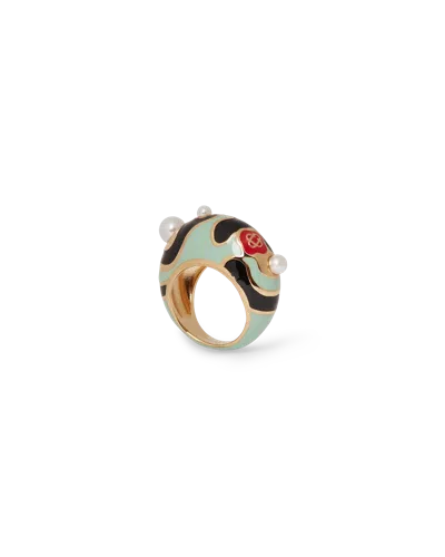 Casablanca Paris Frog Ring In Multi