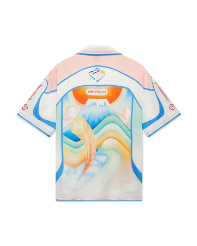 Casablanca Paris Fuji Dream Short-sleeve Silk Shirt In Multi