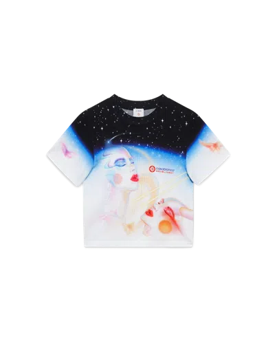 Casablanca Paris Galactic Connection Cropped T-shirt In Multi