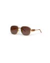 Casablanca Paris Gold & Brown The Vermont Sunglasses By  In Gold