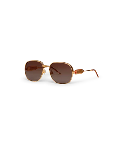 Casablanca Paris Gold & Brown The Vermont Sunglasses By