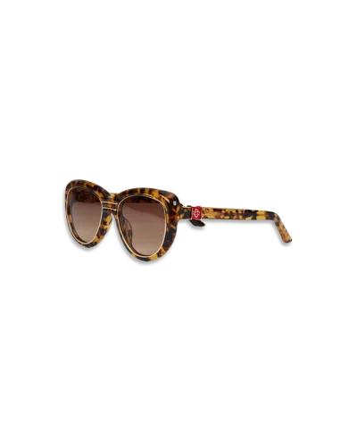 Casablanca Paris Gold & Brown The Wing Sunglasses By  In Multi