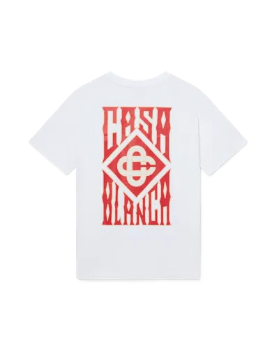 Casablanca Paris Gothic Logo Short-sleeve T-shirt In White