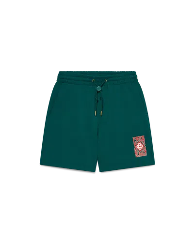 Casablanca Paris Gothic Logo Sweatshorts In Green