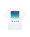 Casablanca Paris Gradient Casa Logo Short-sleeve T-shirt In White