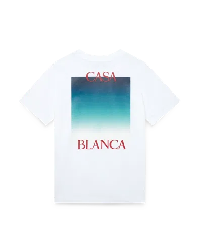 Casablanca Paris Gradient Casa Logo Short-sleeve T-shirt In Multi