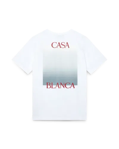 Casablanca Paris Gradient Casa Logo Short-sleeve T-shirt In Multi