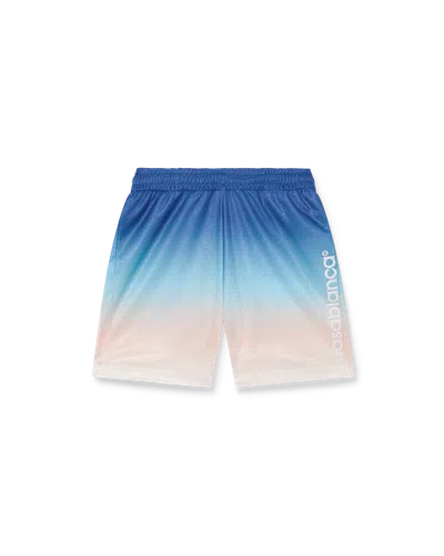 Casablanca Paris Gradient Football Shorts In Blue