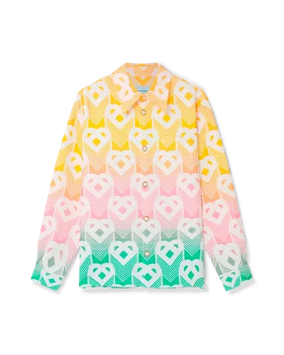 Casablanca Paris Gradient Heart Shacket In Multi