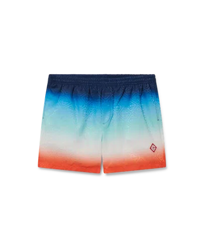 Casablanca Paris Gradient Jacquard Swim Shorts In Orange In Blue