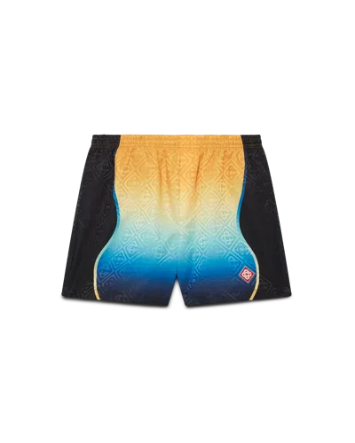 Casablanca Paris Gradient Jacquard Swim Shorts In Yellow In Multi