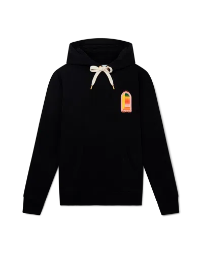 Casablanca Paris Gradient L'arche Hooded Sweatshirt In Pink In Black