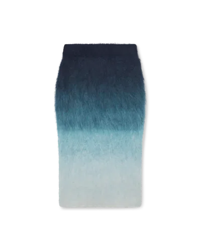 Casablanca Paris Gradient Mohair Skirt In Blue