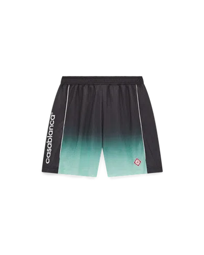 Casablanca Paris Gradient Monogram Jacquard Football Shorts In Black