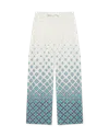 Casablanca Paris Gradient Monogram Linen Trousers In Blue