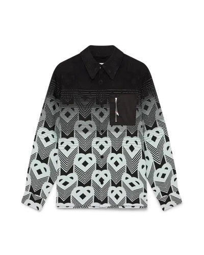 Casablanca Paris Gradient Monogram Shacket In Green