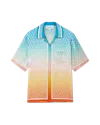 Casablanca Paris Gradient Monogram Short-sleeve Silk Shirt In Multi