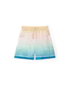Casablanca Paris Gradient Monogram Silk Shorts In Multi