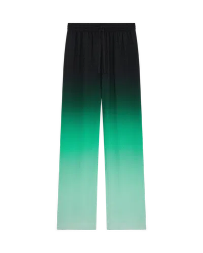 Casablanca Paris Gradient Ping Pong Jacquard Silk Trousers In Green