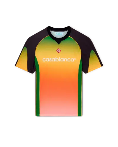 Casablanca Paris Gradient Short-sleeve Football Shirt In Multi