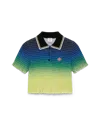 Casablanca Paris Gradient Short Sleeve Polo Shirt In Multi