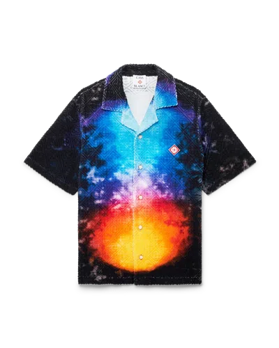 Casablanca Paris Gradient Short-sleeve Towelling Shirt In Multi