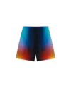 Casablanca Paris Gradient Silk Shorts In Multi