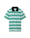 Casablanca Paris Gradient Stripe Polo Shirt In White In Multi