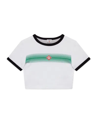 Casablanca Paris Gradient Stripe Ringer Short-sleeve T-shirt In Multi