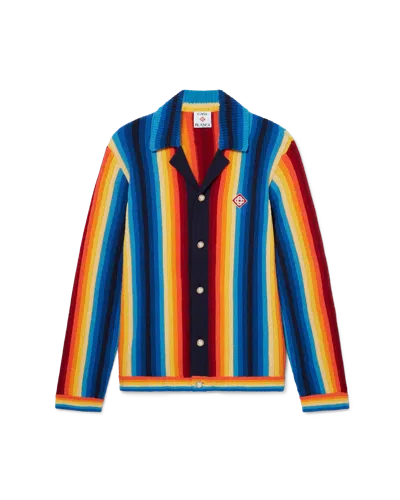Casablanca Paris Gradient Stripe Towelling Jacket In Multi