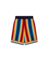 Casablanca Paris Gradient Stripe Towelling Shorts In Multi