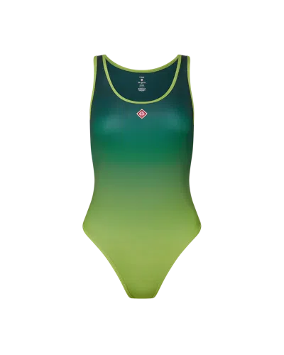 Casablanca Paris Gradient Swimsuit In Green
