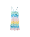 Casablanca Paris Gradient Wave Crochet Dress In Multi
