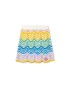 Casablanca Paris Gradient Wave Crochet Skirt In Blue In Multi