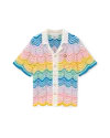Casablanca Paris Gradient Wave Knit Shirt In Blue In Multi