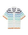Casablanca Paris Gradient Wave Short-sleeve Crochet Shirt In Multi