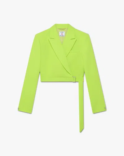Casablanca Paris Green Crepe Tailored Jacket