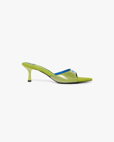 Casablanca Paris Green Heeled Mule Sandals