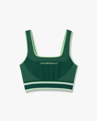 Casablanca Paris Green Seamless Bralette
