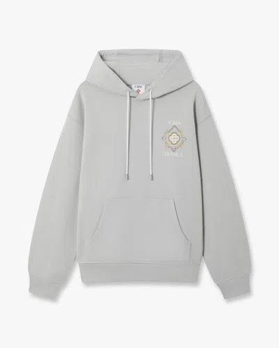 Casablanca Paris Grey Championship Hooded Sweatshirt In White