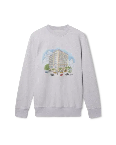 Casablanca Paris Grey Marl Fifth Avenue Sweatshirt In Gray