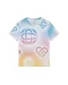 Casablanca Paris Halftone Logo Fitted Short Sleeve T-shirt In Multi