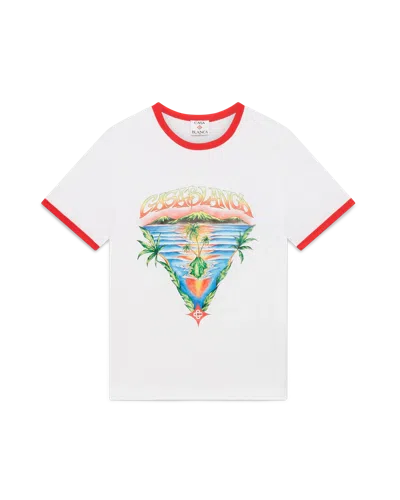 Casablanca Paris Innocence Triangle Ringer T-shirt In White