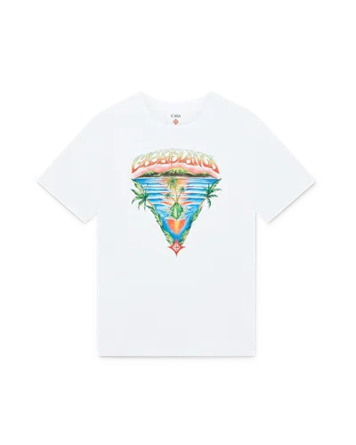 Casablanca Paris Innocence Triangle Short Sleeve T-shirt In White