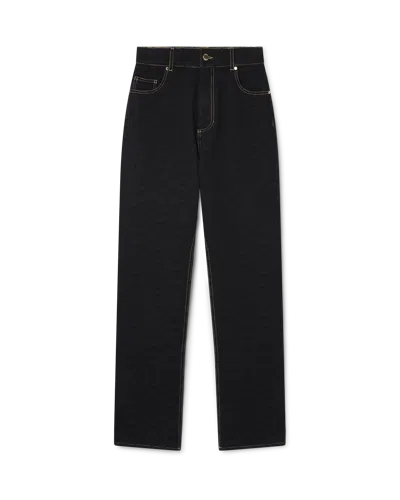 Casablanca Paris Jacquard Denim Jeans In Black